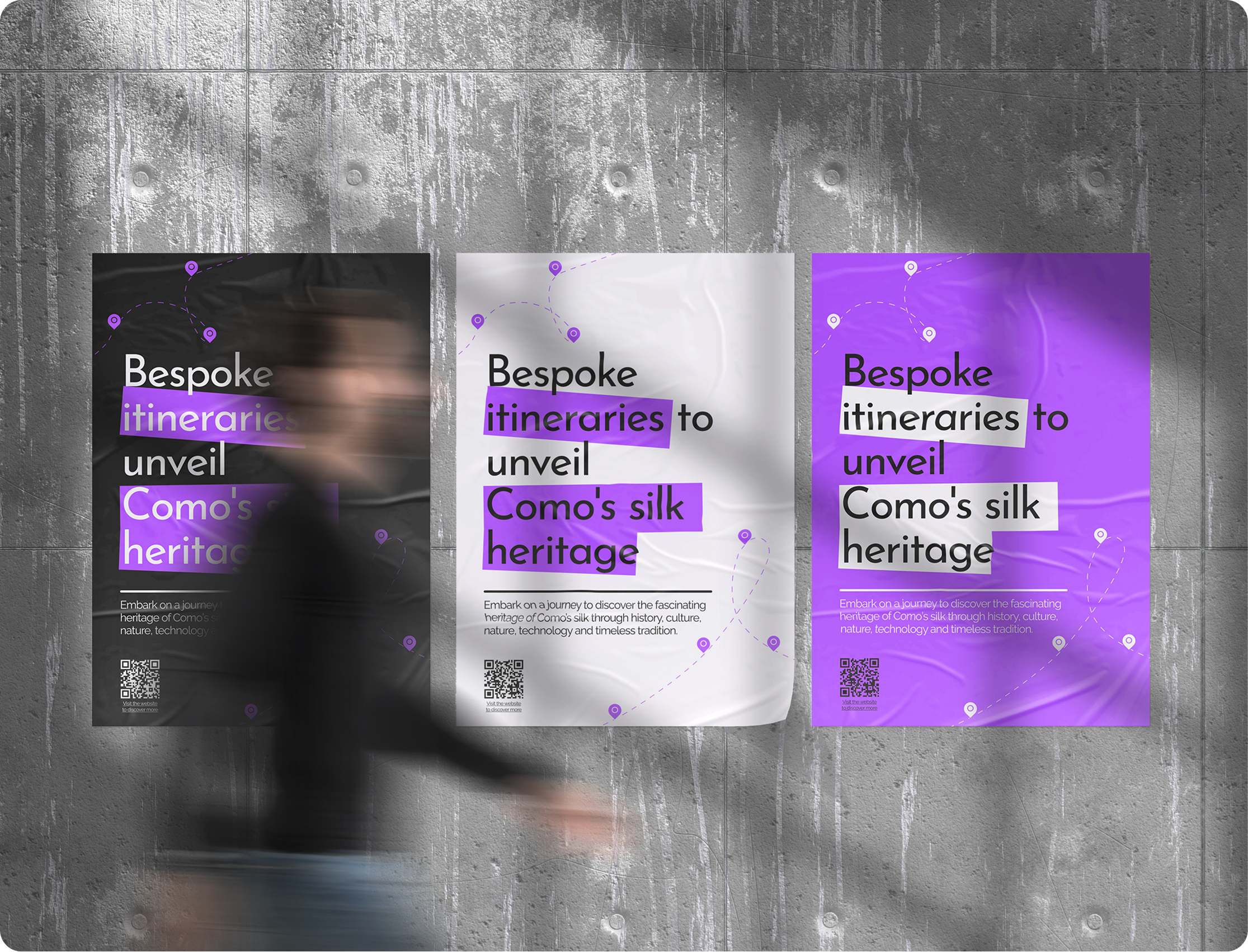 Serica poster campaign displayed on wall